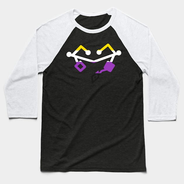 Nonbinary Pride Heart Baseball T-Shirt by Khalico